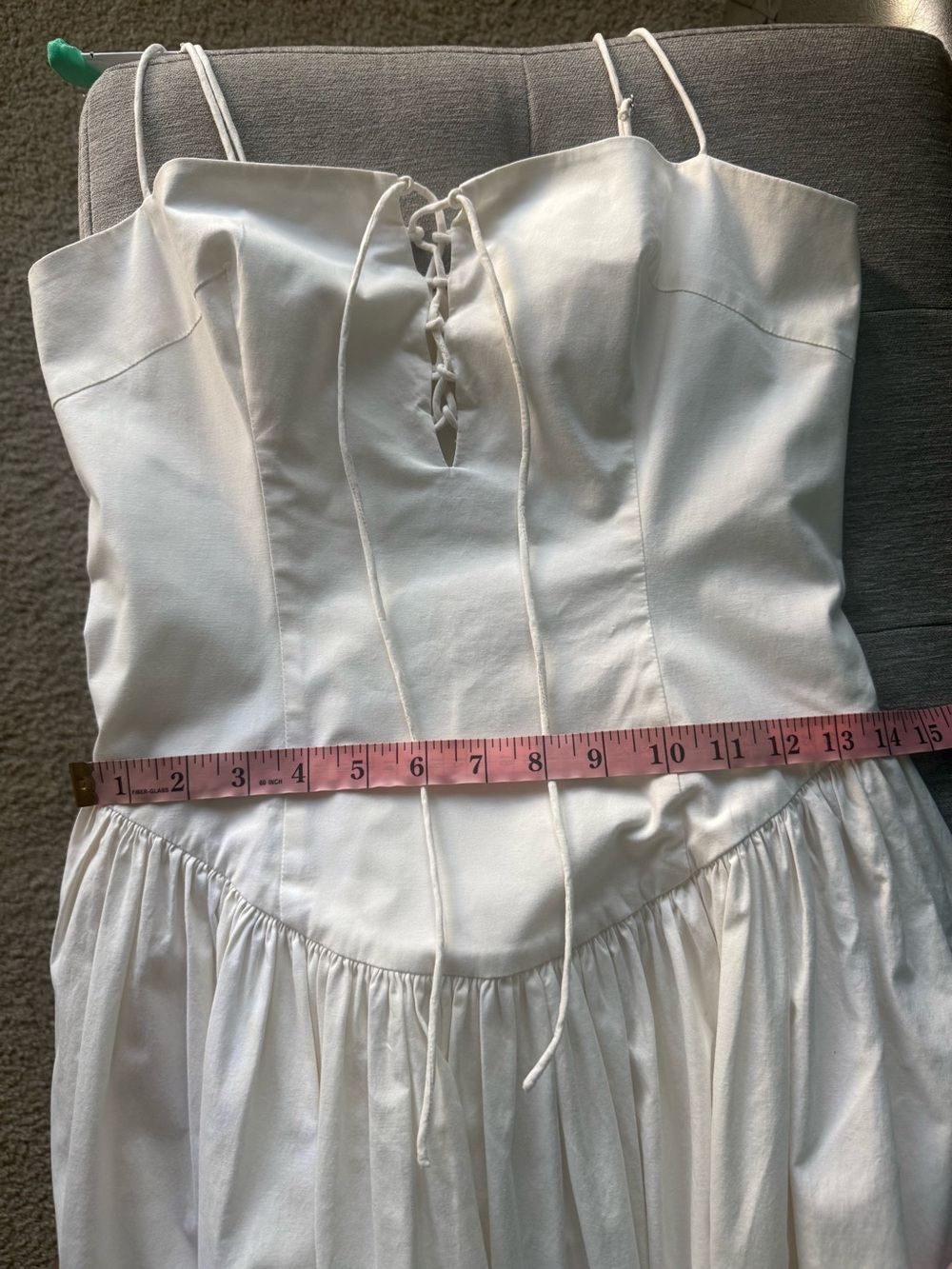 L’Acadamie Thierry Midi Dress in Ivory - Picture 12 of 12